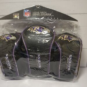 NEW McArthur Wincraft NFL Baltimore Ravens Golf Club Head Covers Long Neck